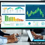 전산세무회계 자격증 활용 가능한 직종 - A modern office scene showing a diverse group of certified financial professionals collaborating aro...