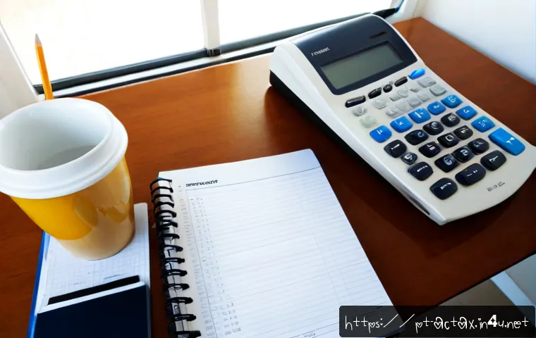 Home 17 전산세무회계 필수 학습 과목 - Photorealistic overhead view of a Portuguese-speaking accounting student’s organized study desk, ope...